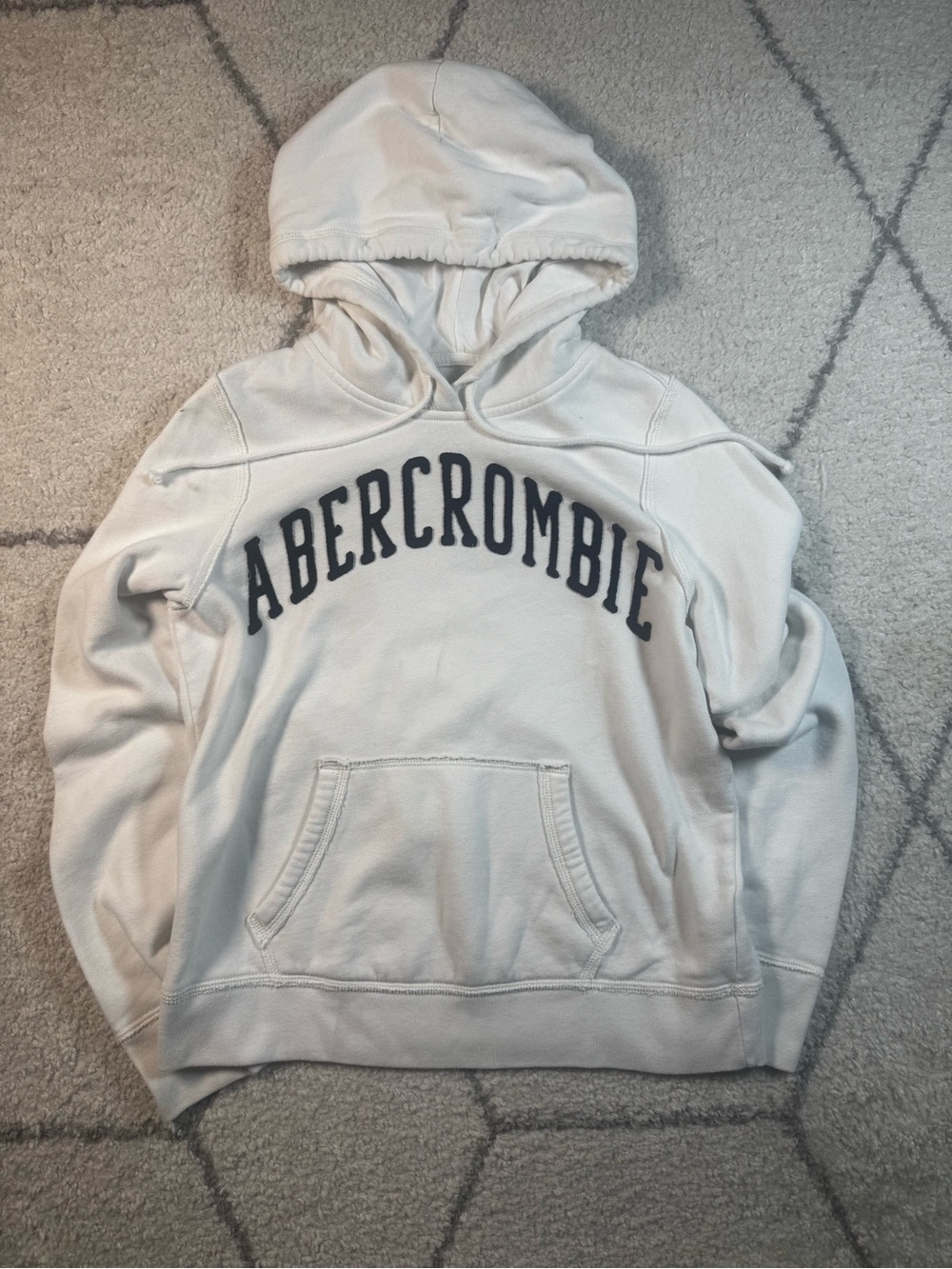 Abercrombie & Fitch Crewneck Hoodie with Navy Logo